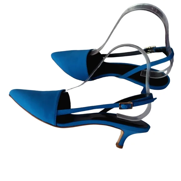 Tibi Blue Slingback Heels - Picture 3 of 8